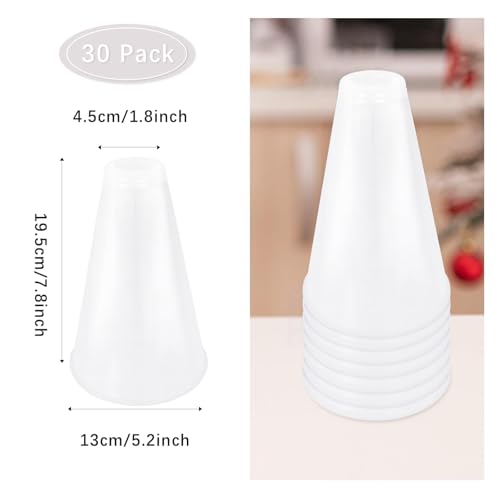 White Cheer Megaphone Set - 30 Plastic Party & Sports Favors, Outdoor Activities