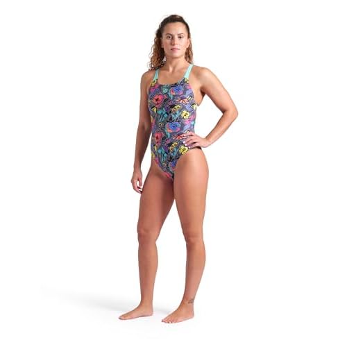 ARENA Women's Performance Vivid Repeat Swim Pro Back Athletic One Piece Swimsuit