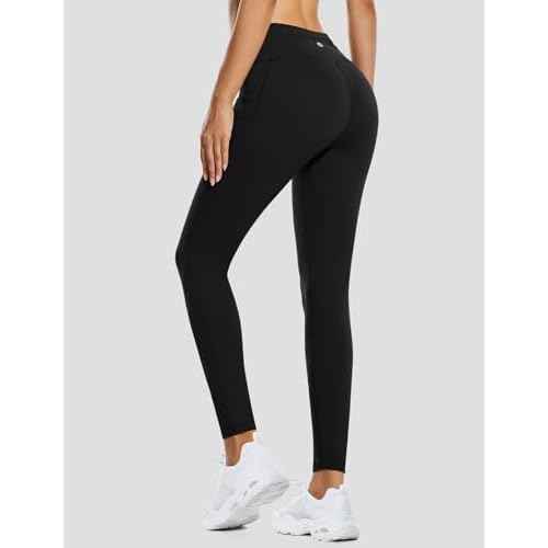 baleaf Women's Fleece Lined Leggings Water Resistant Thermal Winter Warm Tights High Waisted with Pockets Running Gear