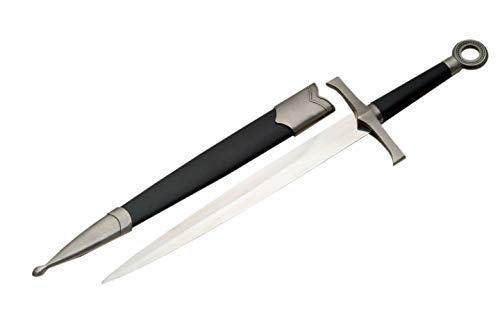 Medieval Dark Age Dagger Black 15.5 Inch Stainless Steel Costume Prop