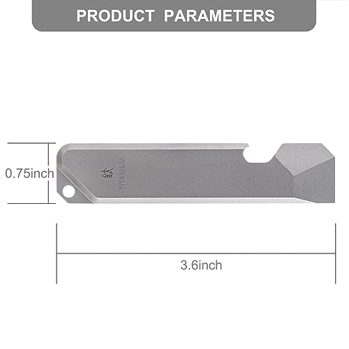 Titanium EDC Pry Bar with Bottle Opener - Portable Multi Tool
