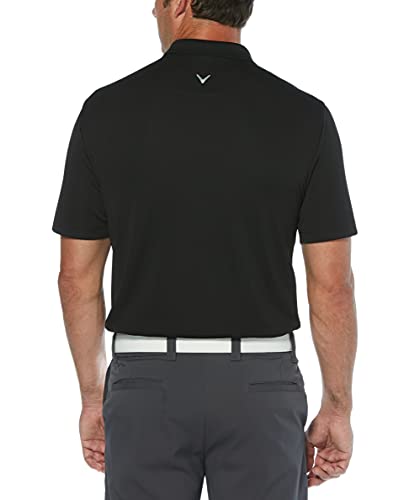 Callaway Men's Short Sleeve Performance Golf Polo Shirt with Sun Protection - Black, XX-Large Big Tall