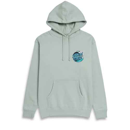 SANTA CRUZ Wave Dot P/O Hooded Heavyweight Sweatshirt Dusty Sage XXL Mens