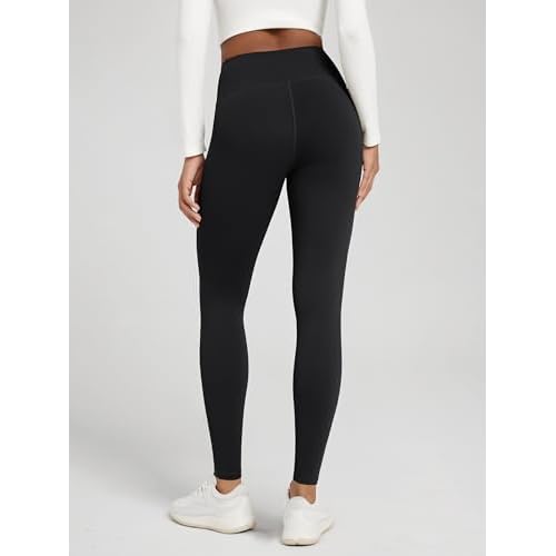ODODOS Women's Thick Fleece Lined Leggings Thermal Warm Winter Tights - 25" / 28" High Waisted Yoga Pants with Back Pockets