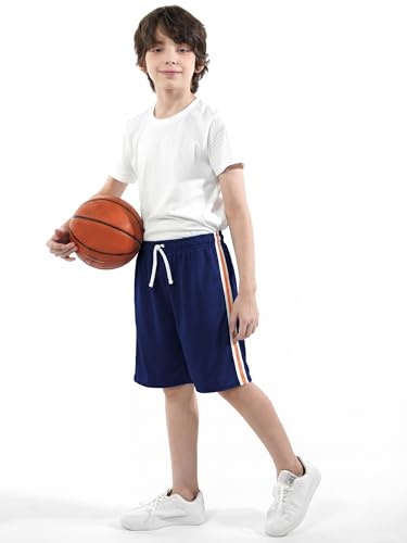 Boys Athletic Shorts 4 Pack Mesh Quick Dry Basketball Soccer Gym Summer Clothes