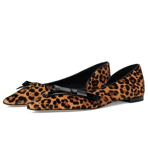 Cole Haan Women's Noella Bow Skimmer, Leopard Print, 8-B US