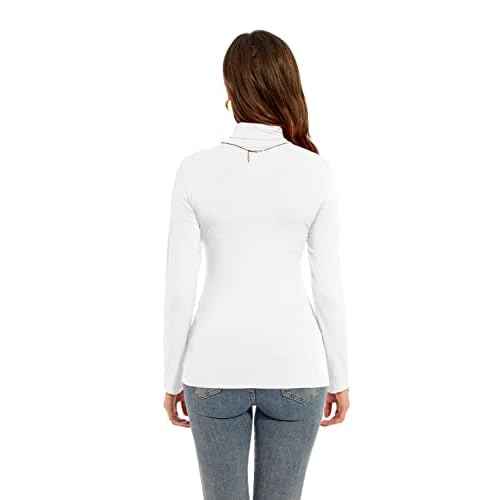 Womens Long Sleeve Turtleneck T-Shirts Casual Lightweight Slim Fit Cozy Base Layer Top