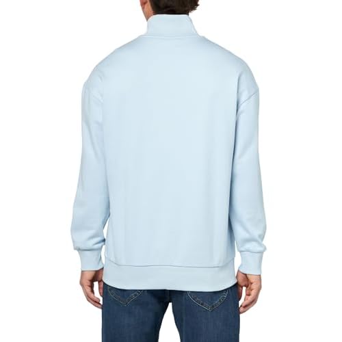 HUGO Men's Twill French Terry Quarter Zip Sweatshirt