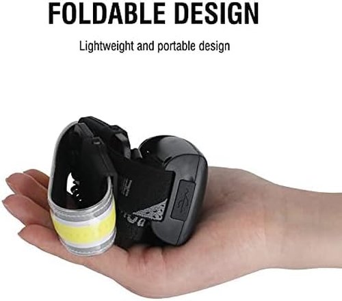 BESTSUN COB Headlamp Rechargeable Flashlight,210°Wide Beam Head Lamp with 3 Mode,Super Bright Head Light for Forehead,Lightweight Waterproof Powerful Head Lamp for Outdoor Running,Camping Hiking