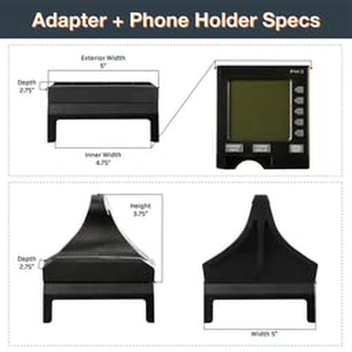 Smartphone Cradle Designed for Concept 2 Rowing Machine PM3 and PM4 Monitors (Yellow)