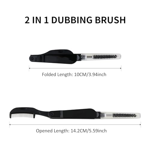 Fly Tying Foldable Comb and Dubbing Brush for Fishing Lure Making