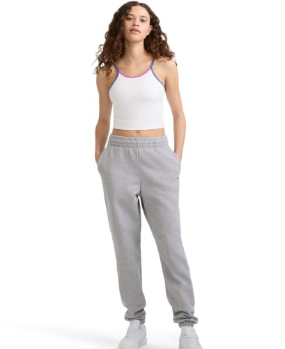 Champion Women's Cinched-Bottom Fleece Sweatpants Small - Manhattan Mist Heather