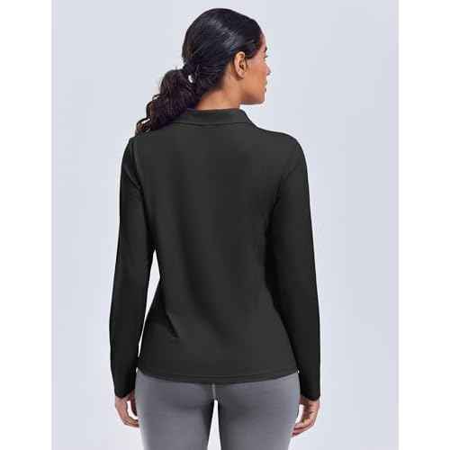 PINSPARK Long Sleeve Workout Tops for Women UPF 50+ Sun Shirts V Neck Quick Dry Golf Hiking Athletic Running Fishing Shirts