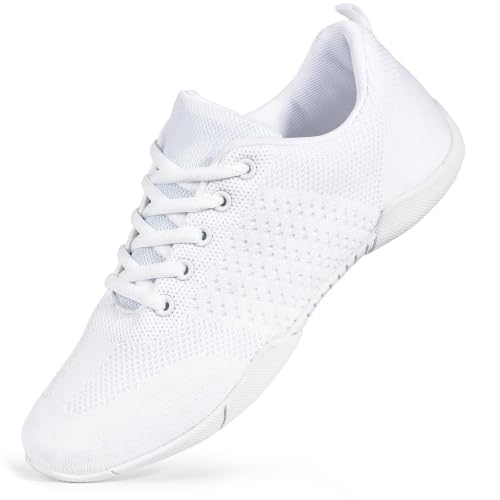 Girls Cheer Shoes White Cheerleading Sneakers - Big Kid Size 5 - ZVC