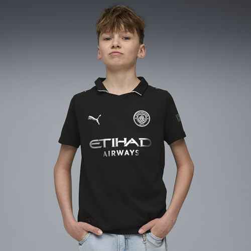 Manchester City FC Kids 2025/26 Away Soccer Jersey - Black