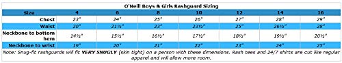 O'Neill Wetsuits boys Youth Basic Skins 50+ Short Sleeve Rash Guards, White, 16 US