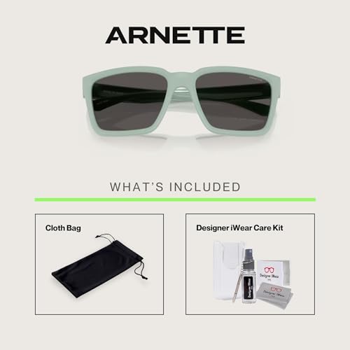 ARNETTE Plot Twist AN4346 Square Sunglasses for Men +BUNDLE with ACCESSORY EYEWEAR KIT