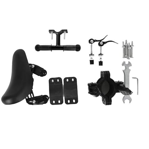 Kids Bike Seat for Mountain Biking - Detachable Front Mount with Handlebar & Foot Pedals for Ages 2-5
