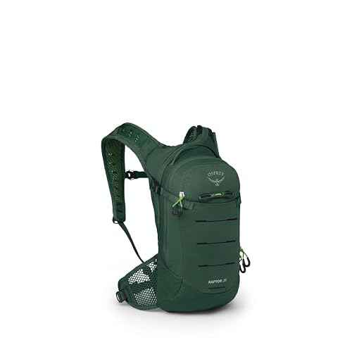Osprey Raptor Jr Boy's Mountain Biking Backpack with Hydraulics Reservoir, Tundra Green