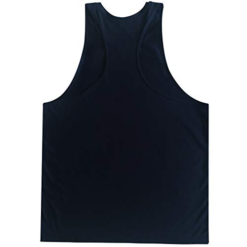 Men's Gym Bodybuilding Stringer Tank Top Workout Muscle Cut Shirt - X-Large Black