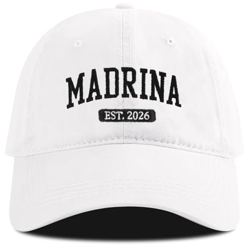 Godparents Proposal Gift Hat - White 2026 One Size Godmother & Godfather Cap
