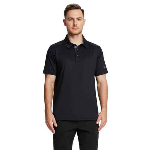 Mens Polo Shirts Short and Long Sleeve Casual Solid Stylish Dry Fit Performance Designed Collared Golf Polo Shirts for Men