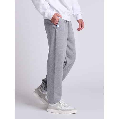 Russell Athletic Men's Dri Power Fleece Elastic Bottom Sweatpants, Relaxed Fit, Moisture Wicking, with or Without Pockets