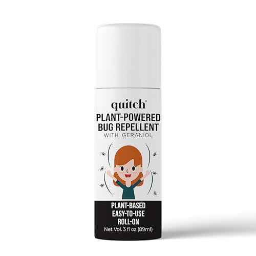 Quitch Mosquito Bug Repellent Roll On, Bug Spray for Kids Insect Repellent Travel Size, DEET-Free Vacation Essentials Travel Bug Spray, Natural Bug Repellent Wipes Alternative for People, Citronella