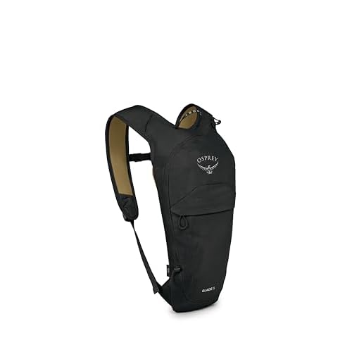 Osprey Glade 5L Ski and Snowboard Backpack with Hydraulics Water Reservoir, Black