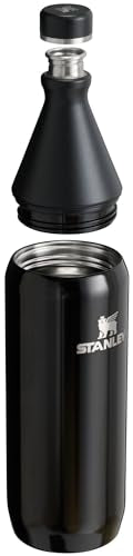 All Day Slim Water Bottle - 34 oz Black, Leakproof, Double Wall Insulated