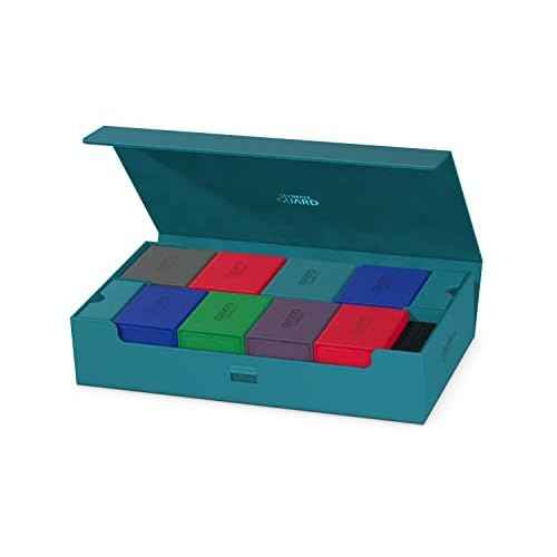 Ultimate Guard Omnihive 1000+, Deck Case for 1000 Double-Sleeved TCG Cards + 2 removable Trays, Petrol, Magnetic Closure & Microfiber Inner Lining