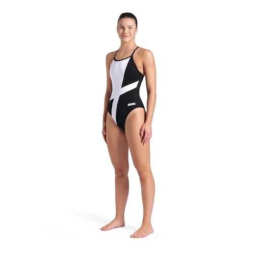 Arena Women's Performance Diamond Team Print Lightdrop Back Ladies Bathing Swimsuit