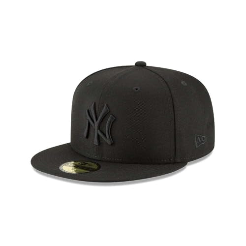 New Era MLB Unisex Adult New York Yankees Cap - Black, 7 1/4