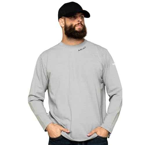 Ariat Mens FR Khaki Base Layer Long Sleeve Tee