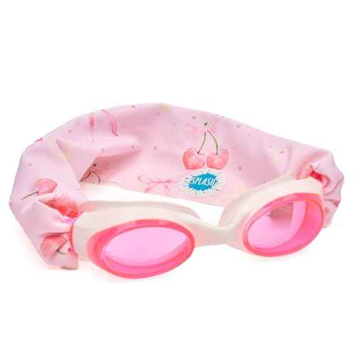 Splash Place SWIM GOGGLES with Fabric Strap - Adult & Kids Swim Goggles - PINKS & PURPLES