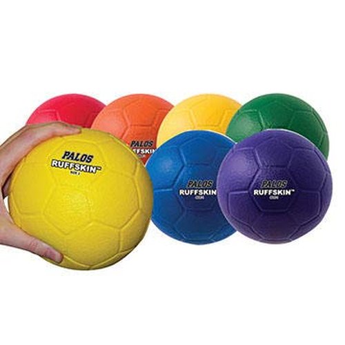 Palos Ruffskin - Foam Team Handball - Tchoukball Set, Foam Ball, Size 0, 5.75" Diameter for Elementary School, Set of 6