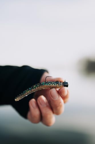 CrushCity Ned BLT Soft Plastic Finesse Worm for Ned & Mushroom Jig Heads - Watermelon Red 3"