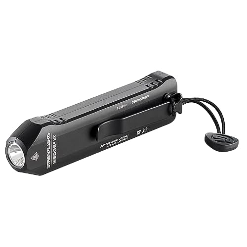 Streamlight 88812 Wedge XT 500-Lumen 1900-Candela Flat Everyday Carry Flashlight, Includes USB-Cable and Pocket Lanyard, Black