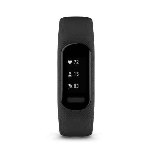 Garmin v?vosmart¢ç 5, Fitness Tracker, Long-Lasting Battery, Simple Design, Black