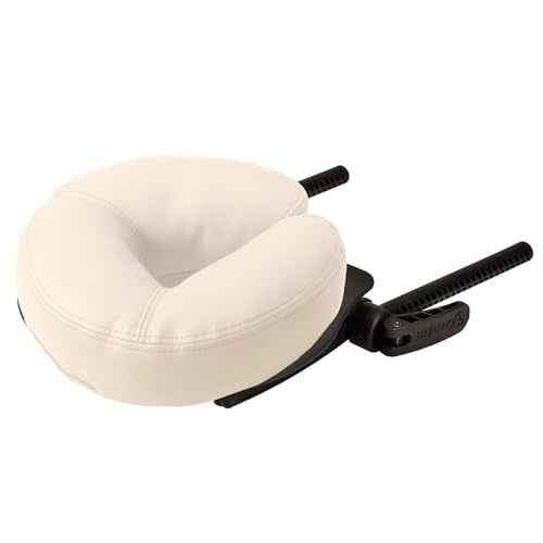 EarthLite Massage Table Face Cradle Deluxe Adjustable - Massage Table/Massage Chair Headrest Platform with Face Pillow, Vanilla Cr?me