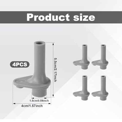 4pcs Replacement Bite Valve for Zak, Silicone Bite Valve Replacement Reusable Straw Cup Accessories Compatible with Zak Designs Kelso 15oz/16oz (Grey)