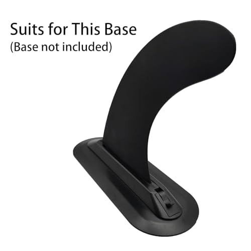 Black Paddleboard Fin Replacement - Quick Install, Nylon Fiberglass, Center Fin for SUP