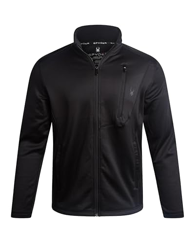 Spyder Men's Fleece Jacket with UPF 30+ 2-Way Stretch Lightweight Outerwear