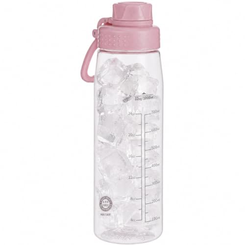 Pink 32oz BPA-Free Water Bottle with Wide Mouth & Leakproof Spout - Travel & Outdoor