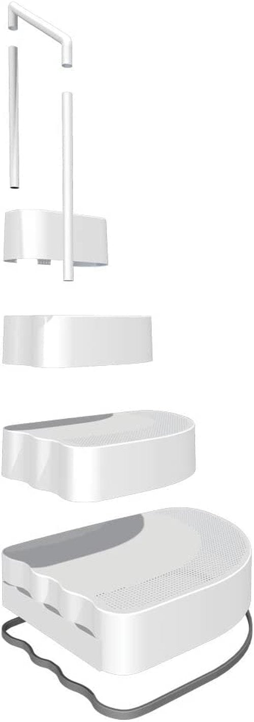 Aqua Select Resin Pool Steps for Above Ground Pools | Oyster Shell White | Heavy-Duty ABS Construction | 350 lb Capacity, Non-Slip Step Treads, & Handrail | Includes Liner Guard | No Weights Needed