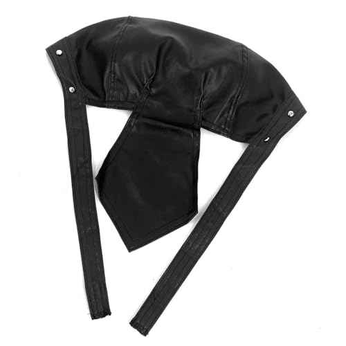 Steampunk Bandana Doo Do Rag Headwrap Biker Party Leather Studs Skull Cap Mens Black