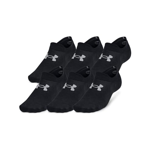 Under Armour Unisex Adult Ultra Low Tab Socks 6-Pack - Large Black