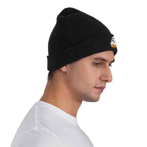 Rose Embroidered Beanie Cap Soft Knit Hat for Women Men Chemo Sleep
