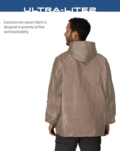 Men's Ultra-Lite2 Waterproof Breathable Rain Jacket - Khaki, Large