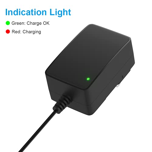 Charger for Razor MX350, Dirt Bike, Quad, E300, E100, Moped, 4 Wheeler, Pocket Rocket, Sports Mod Electric Scooter, 24V Motorcycle Cargador, 6.5 FT Adapter Cable, LED Indicator